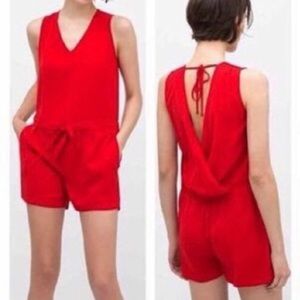 Zara Basic red romper